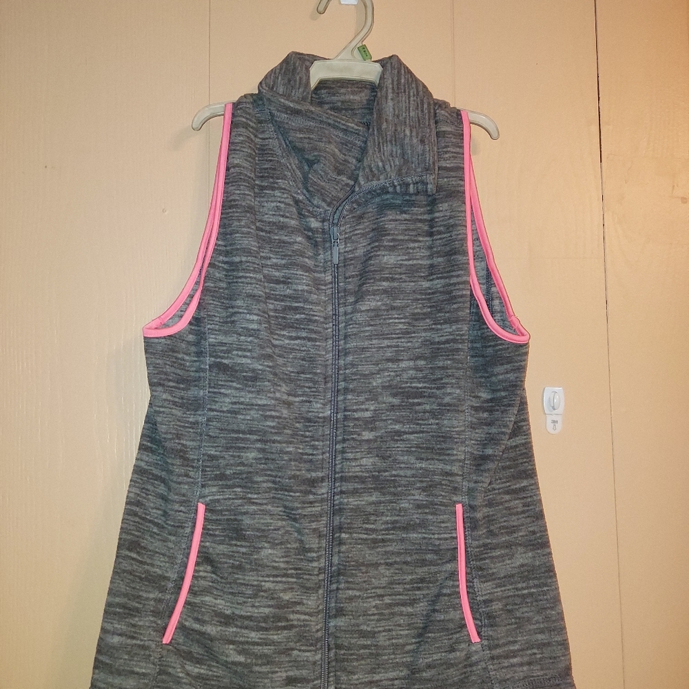 Gray fleece vest
